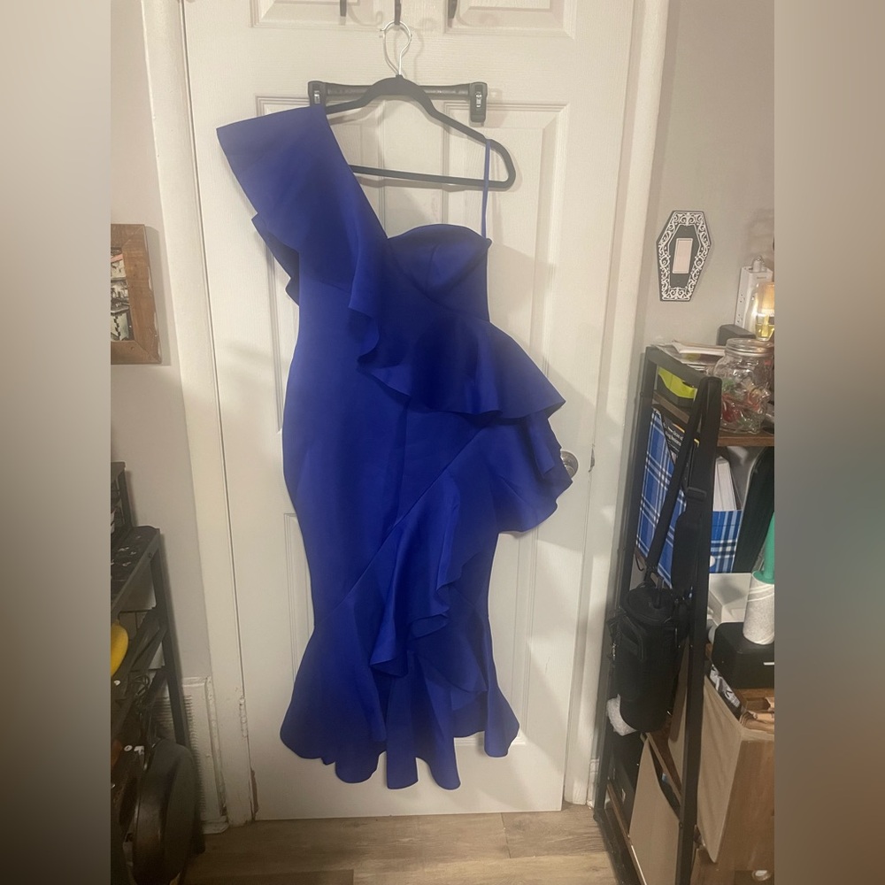 SHEIN Asymmetrical Blue Dress